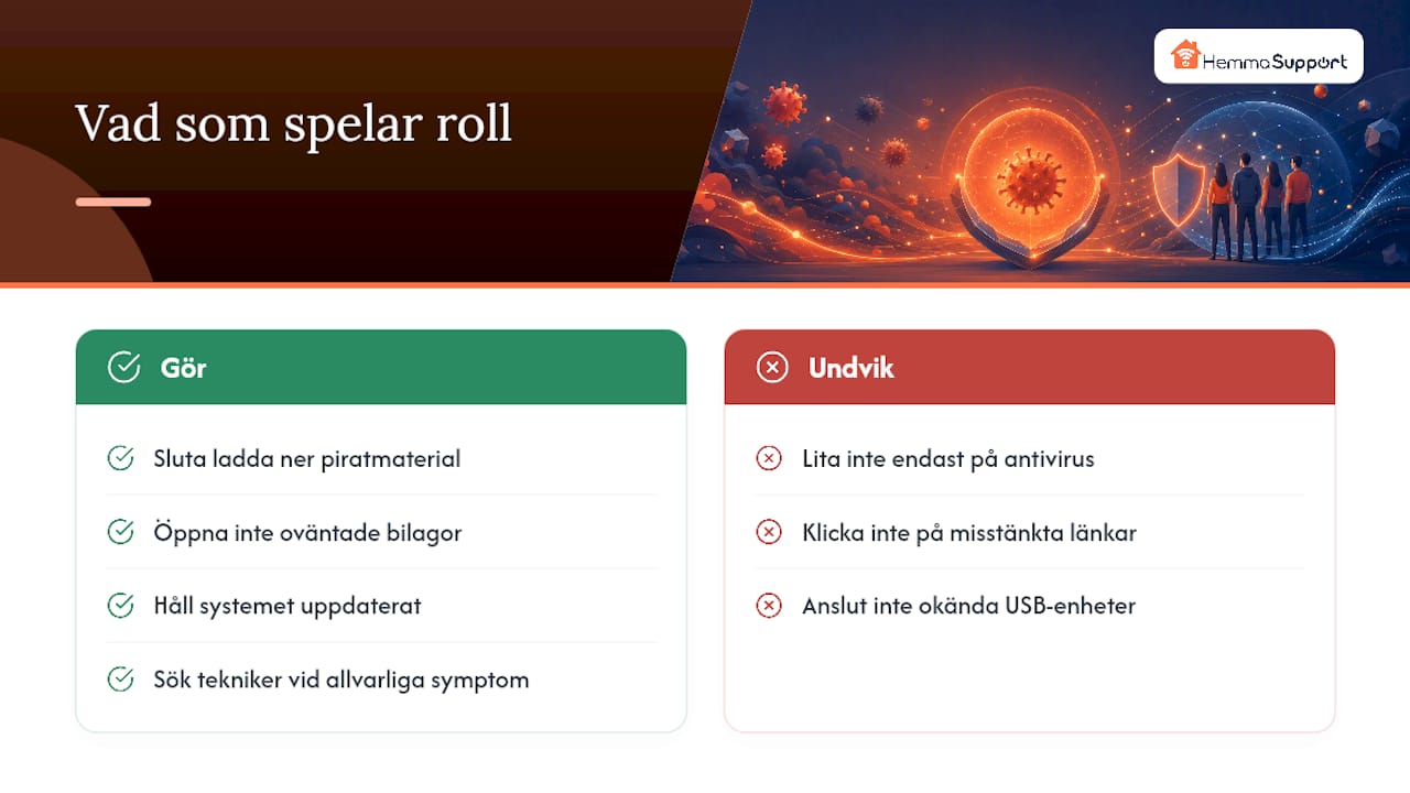 Ett ärligt perspektiv på virus och vad som faktiskt spelar roll — overview diagram