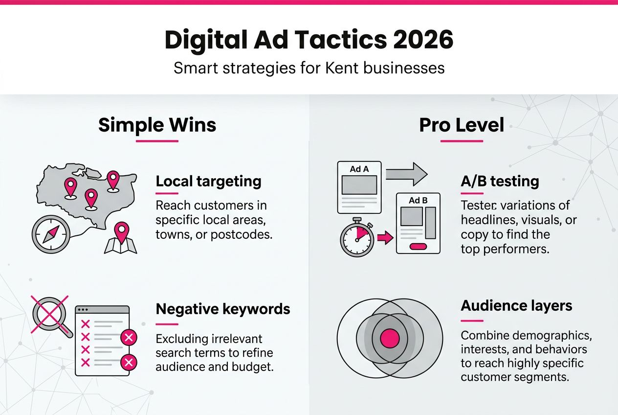 Infographic of digital ad strategies for Kent