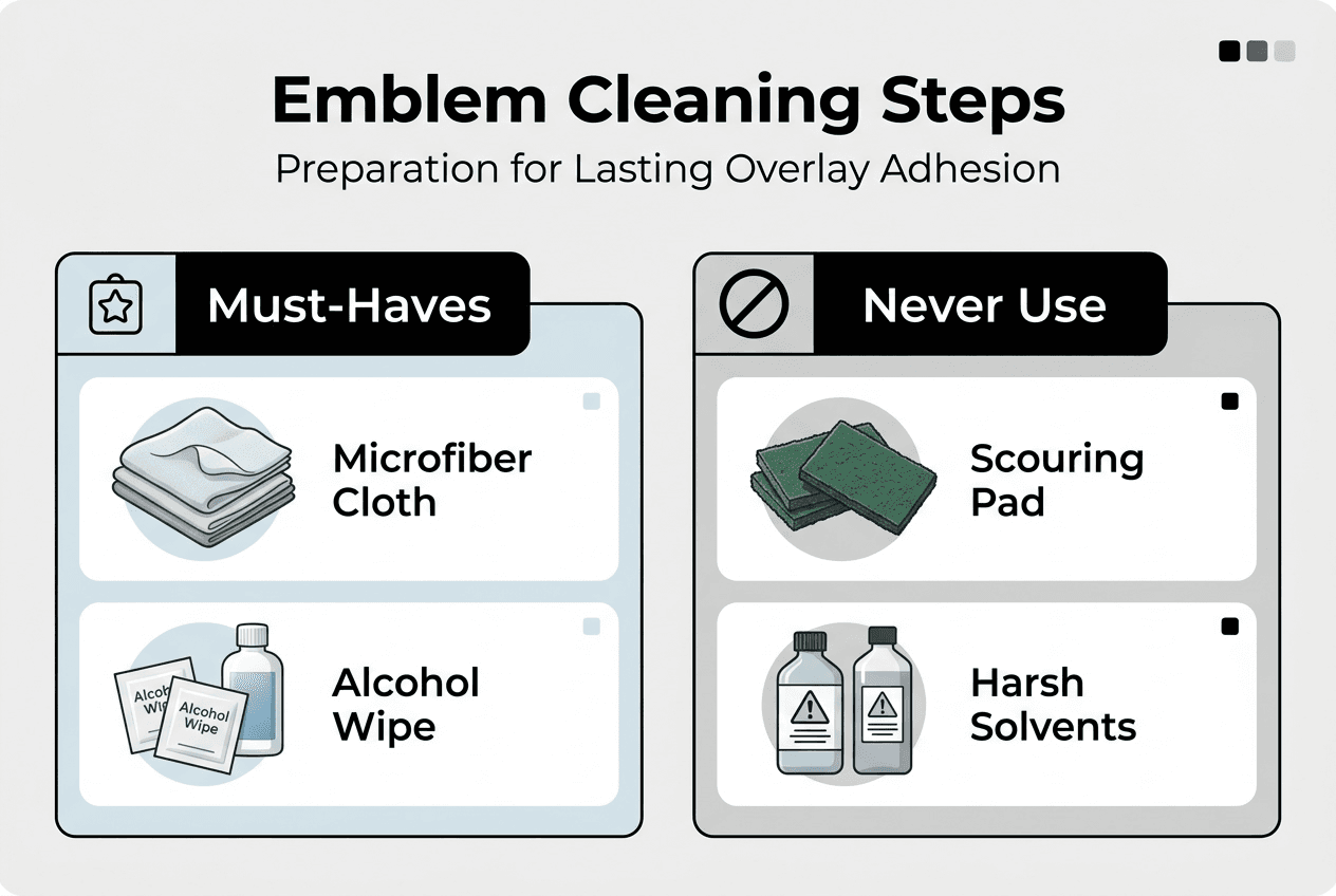 Infographic listing emblem cleaning do’s and don’ts