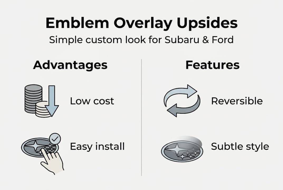 Infographic comparing overlay advantages features