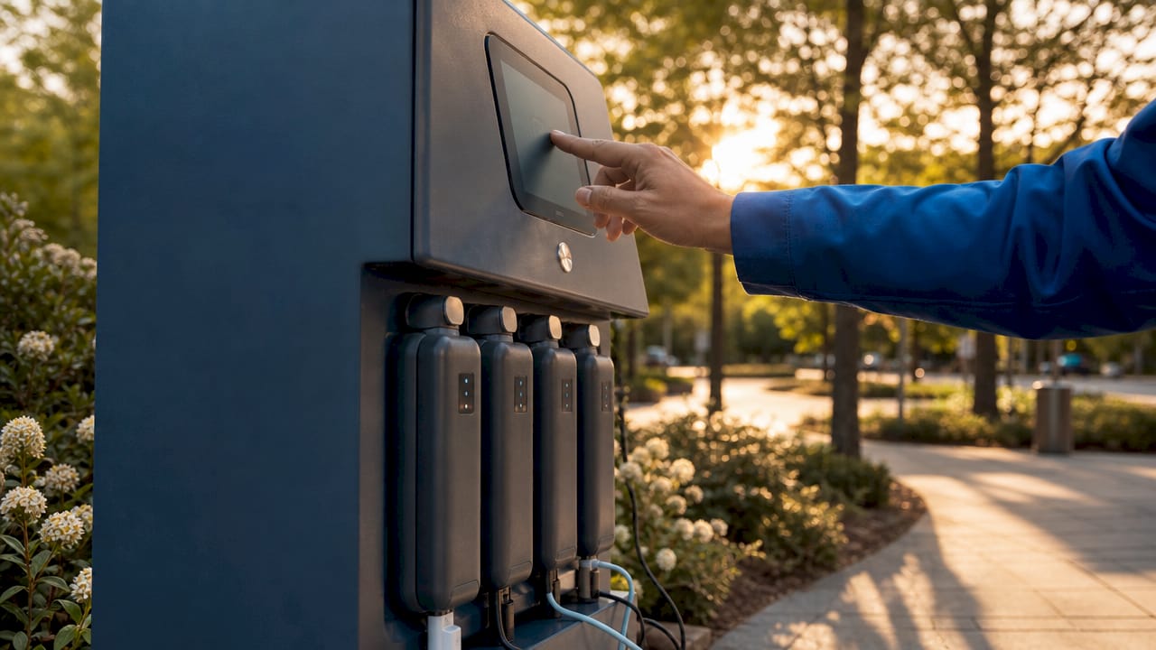 Intelligente Powerbank-Station mit integriertem IoT-Modul