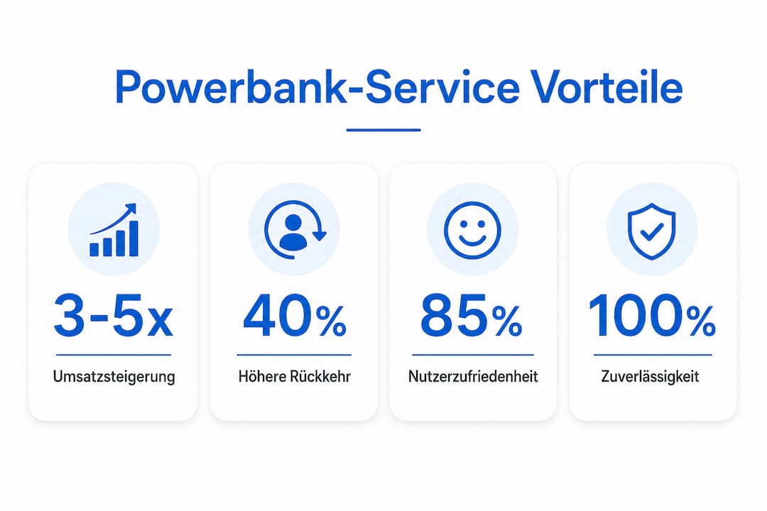 Übersicht: Die wichtigsten Vorteile unseres Powerbank-Services auf einen Blick