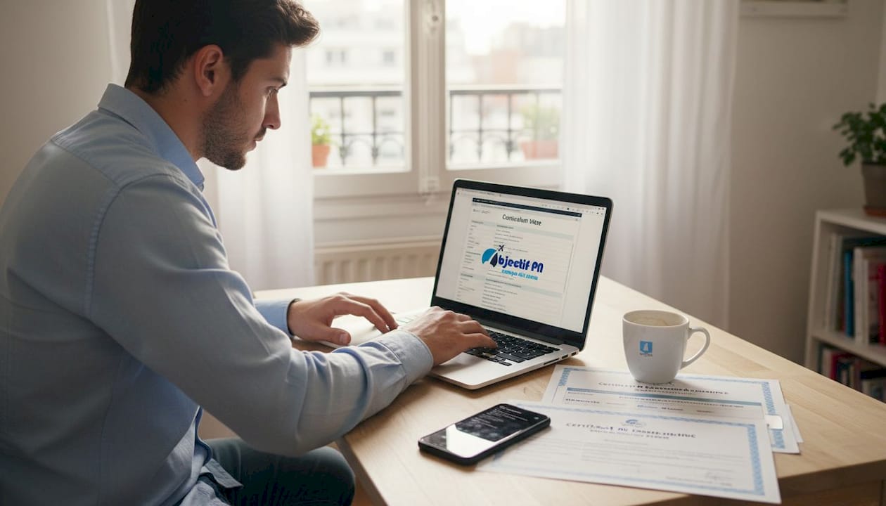 Les membres d’équipage aérien prennent le temps de consulter leurs documents professionnels à la maison.