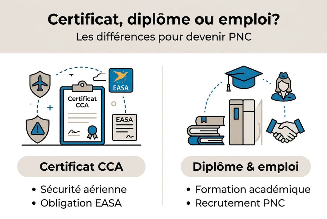 Infographie : comprendre les distinctions entre certificat, diplôme et emploi