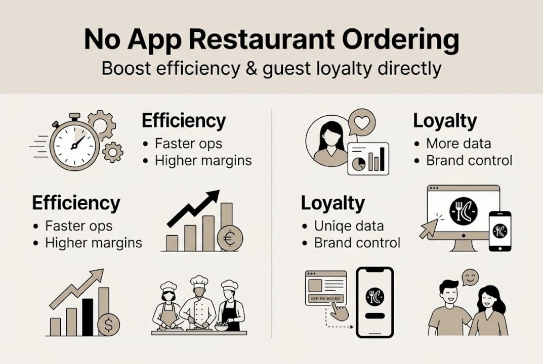 Infographic: no app restaurant ordering benefits