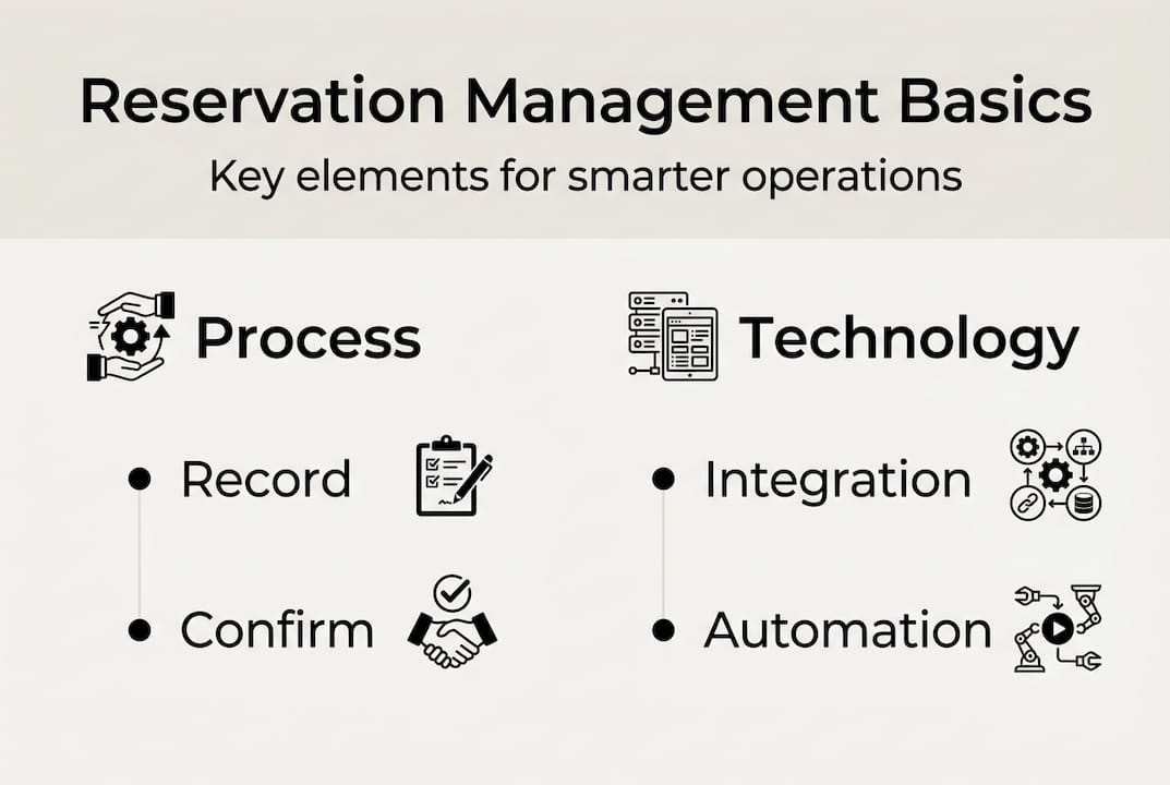 Infographic showing reservation management basics