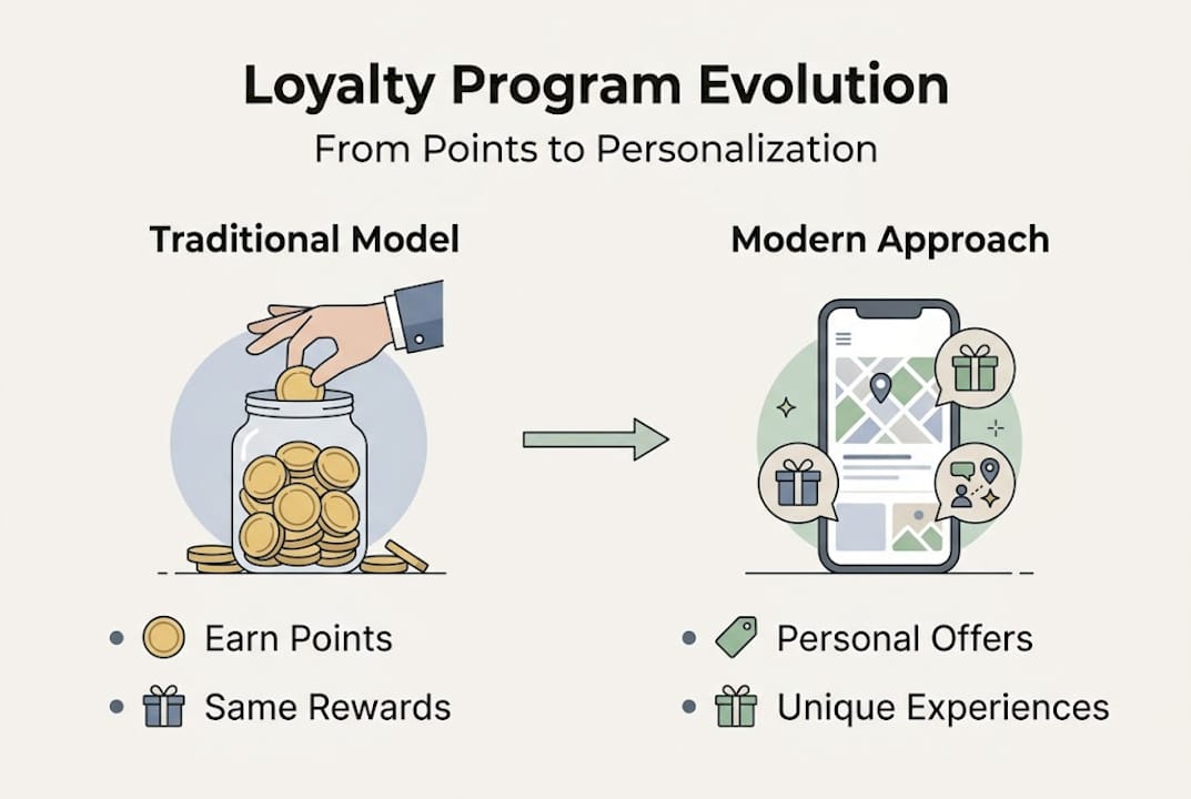 Infographic of traditional and modern loyalty approaches