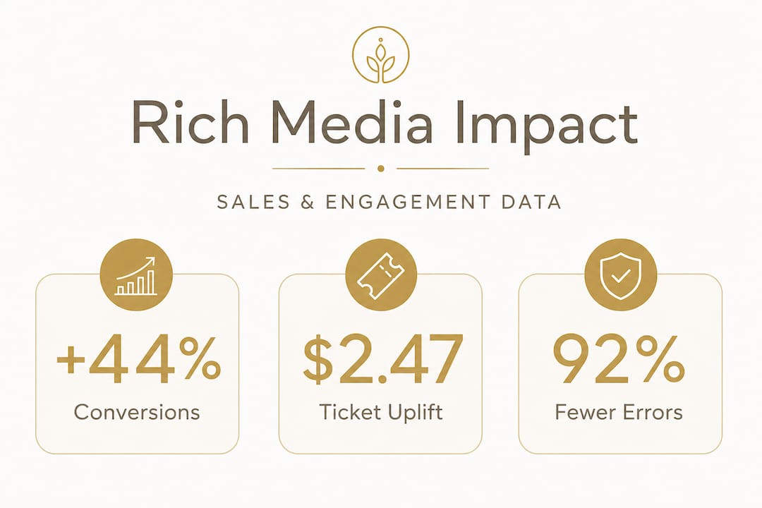Infographic with key stats on digital menu benefits