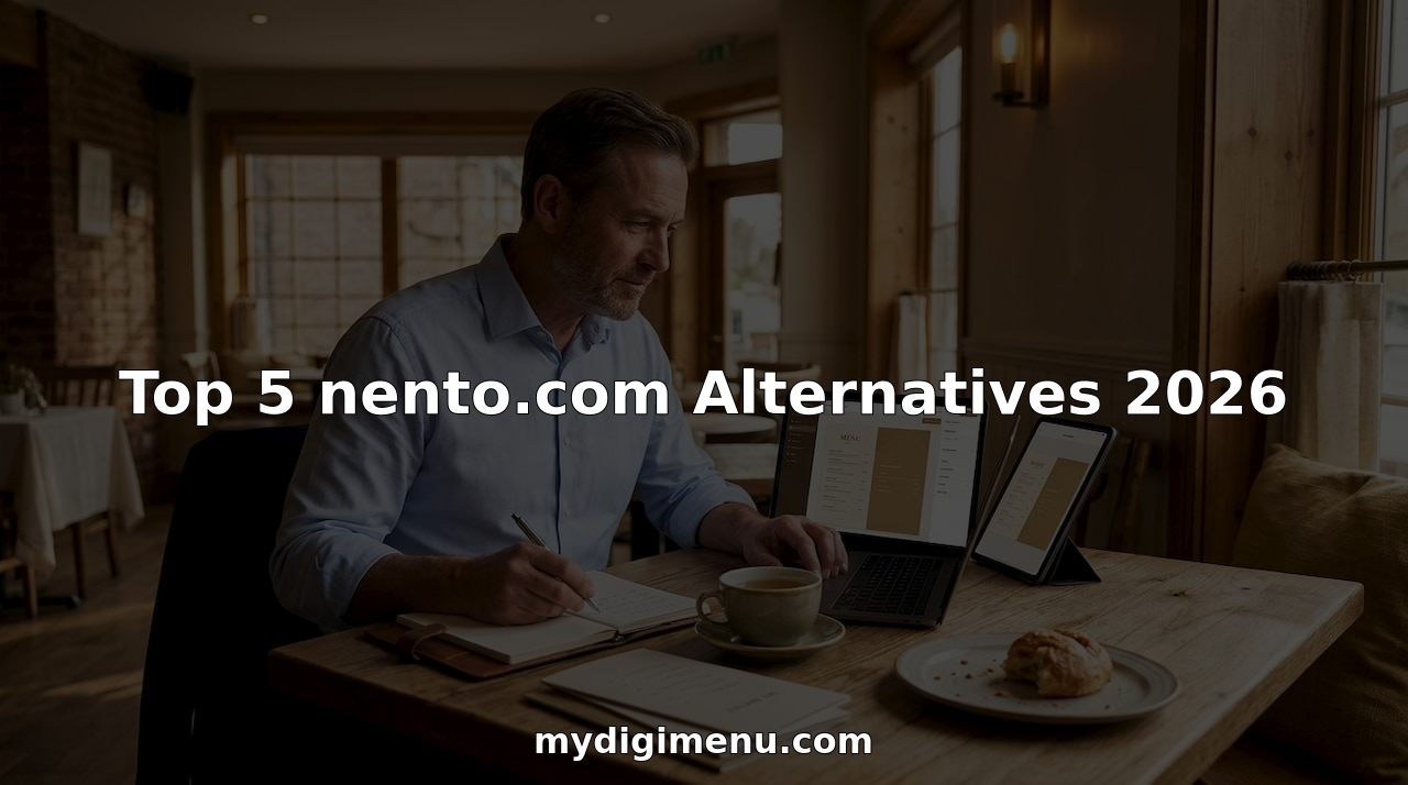 Restaurant manager comparing digital menu platforms