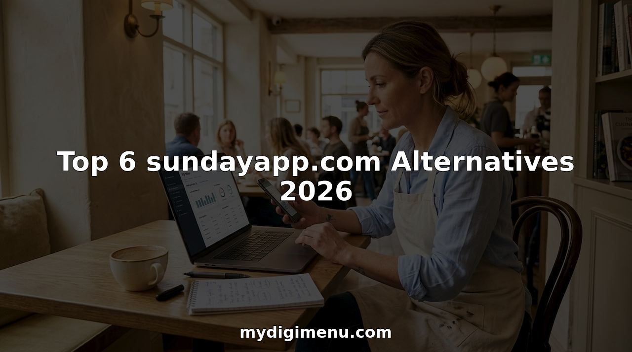 Restaurant manager reviews digital orders at café table