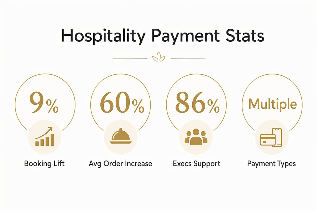 Infographic showing key hospitality payment statistics