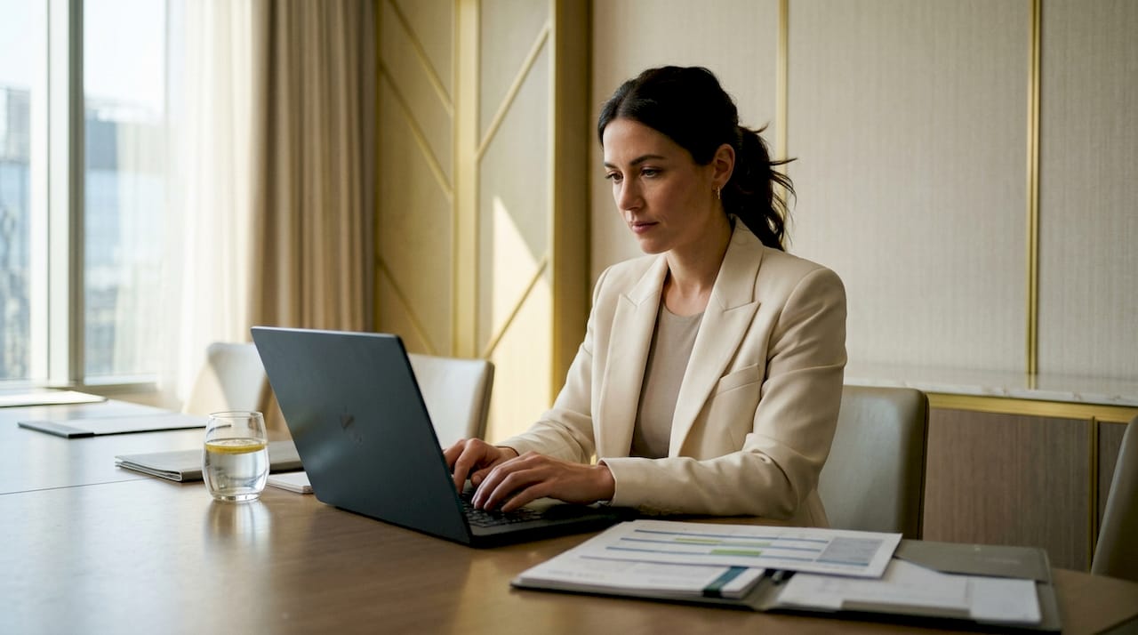 Hotel sales manager using group reservation software