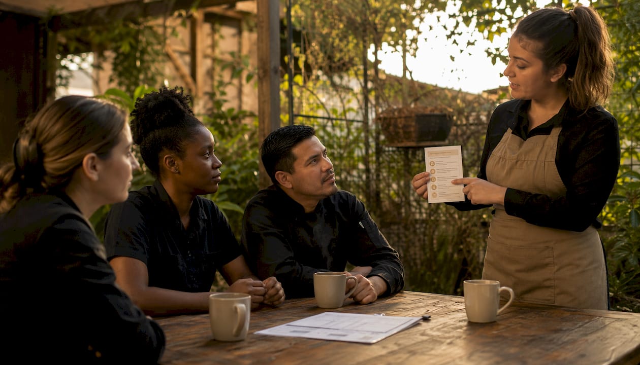 Hospitality staff training on loyalty program