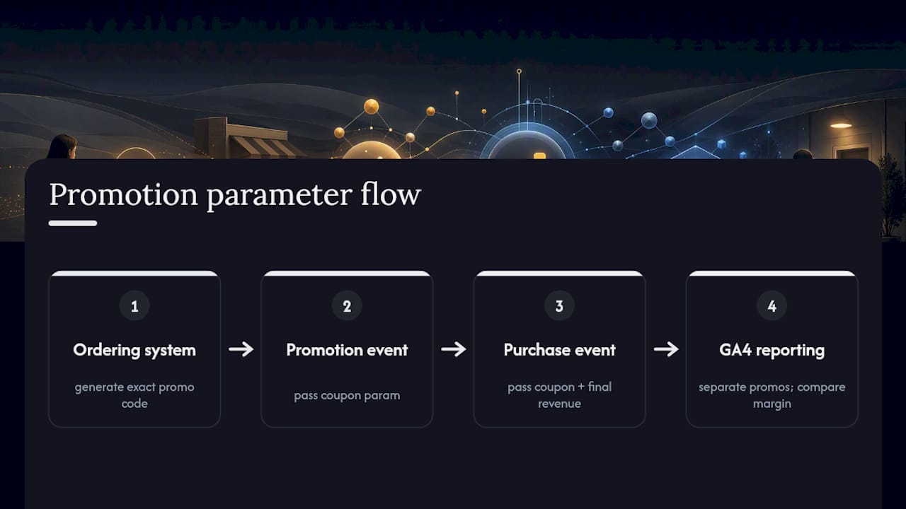 Diagram of ecommerce promotion tracking parameters