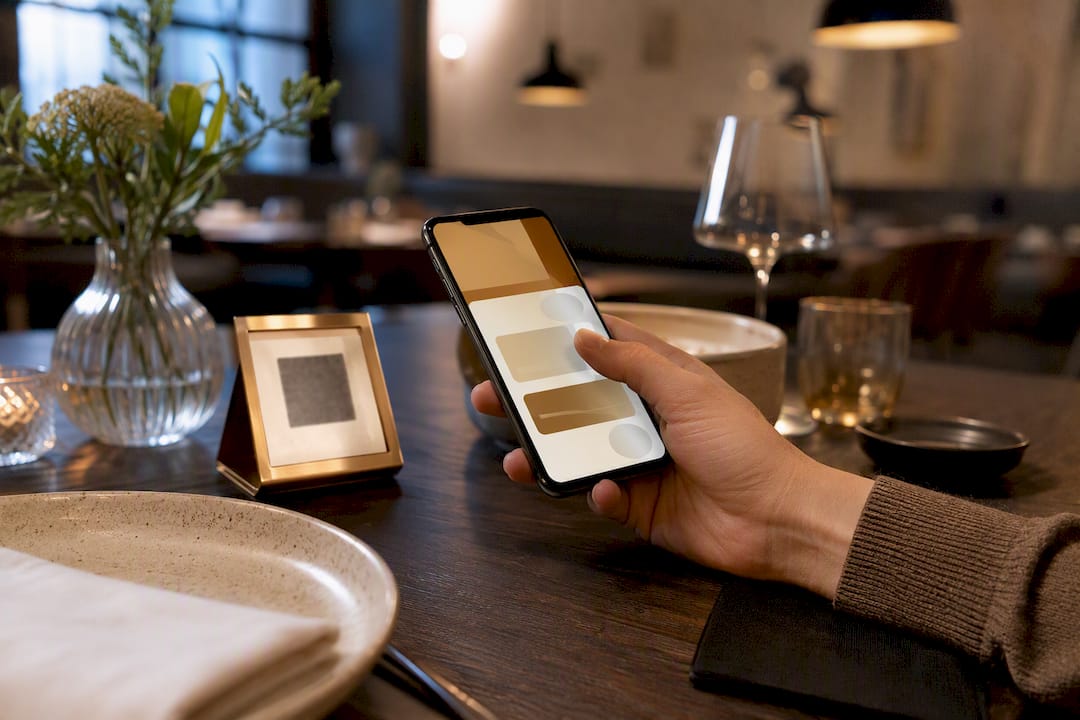 Guest using restaurant QR social login
