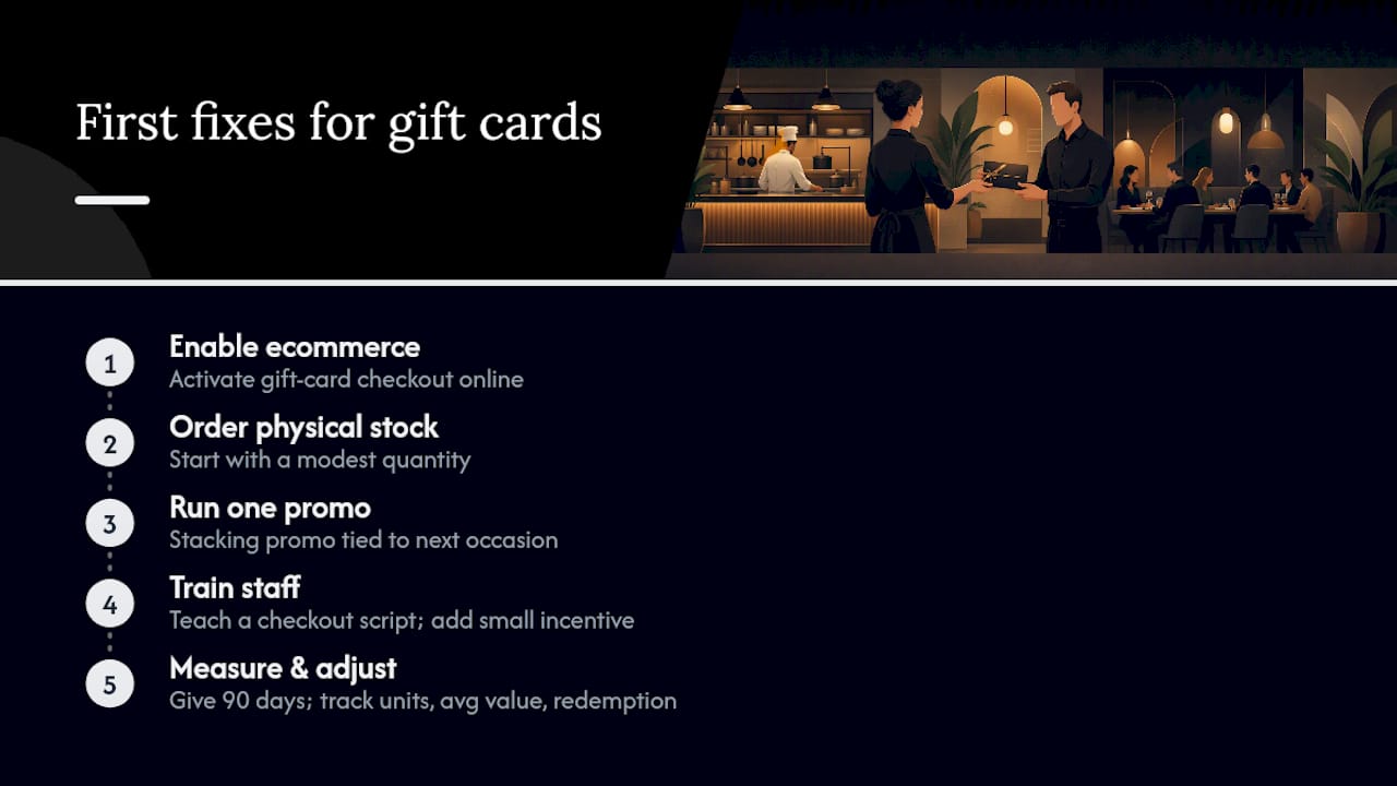 What Should You Fix First When Starting a Gift Card Program? — overview diagram