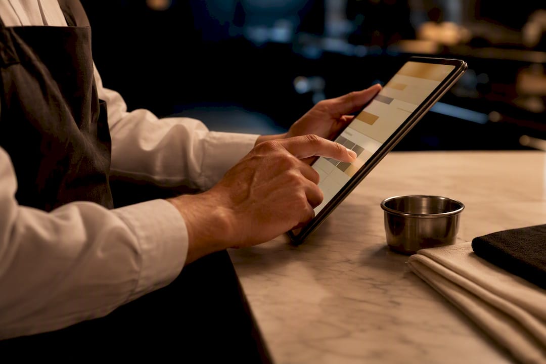 Operator configuring restaurant modifier choices