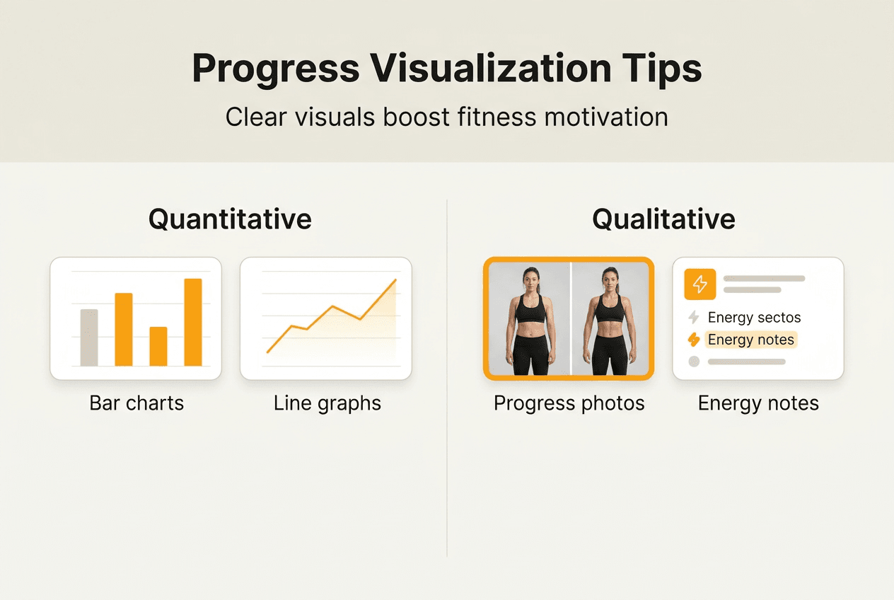 Infographic on fitness progress visualization methods