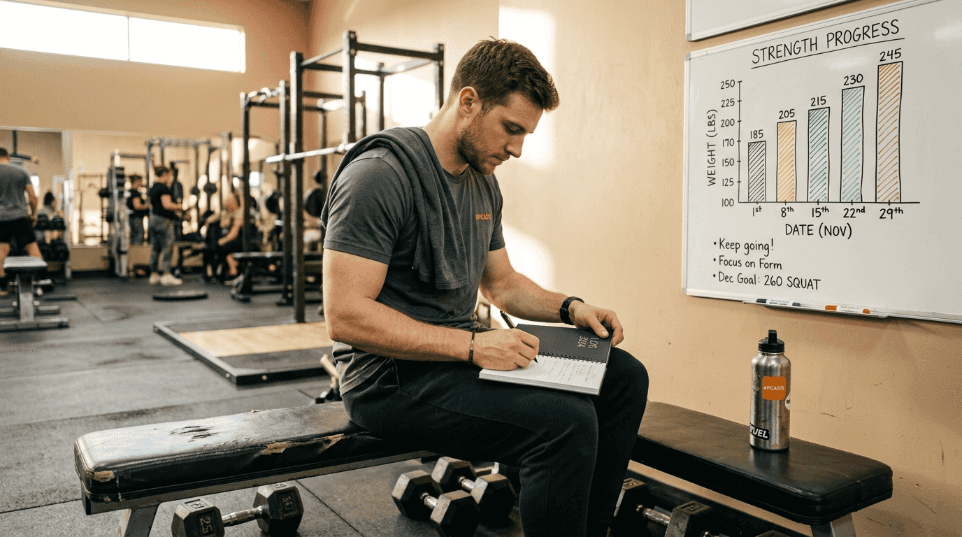 Client updating strength progress bar chart