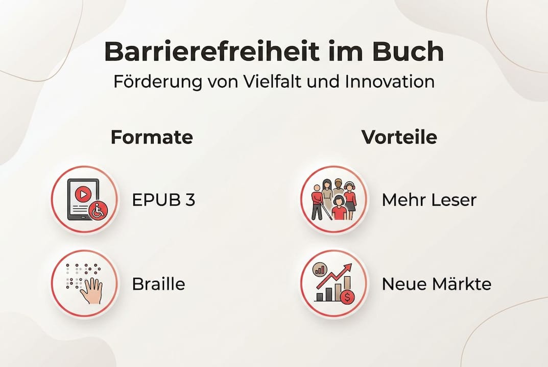 Infografik: Barrierefreiheit in der Buchproduktion – Chancen und Nutzen auf einen Blick