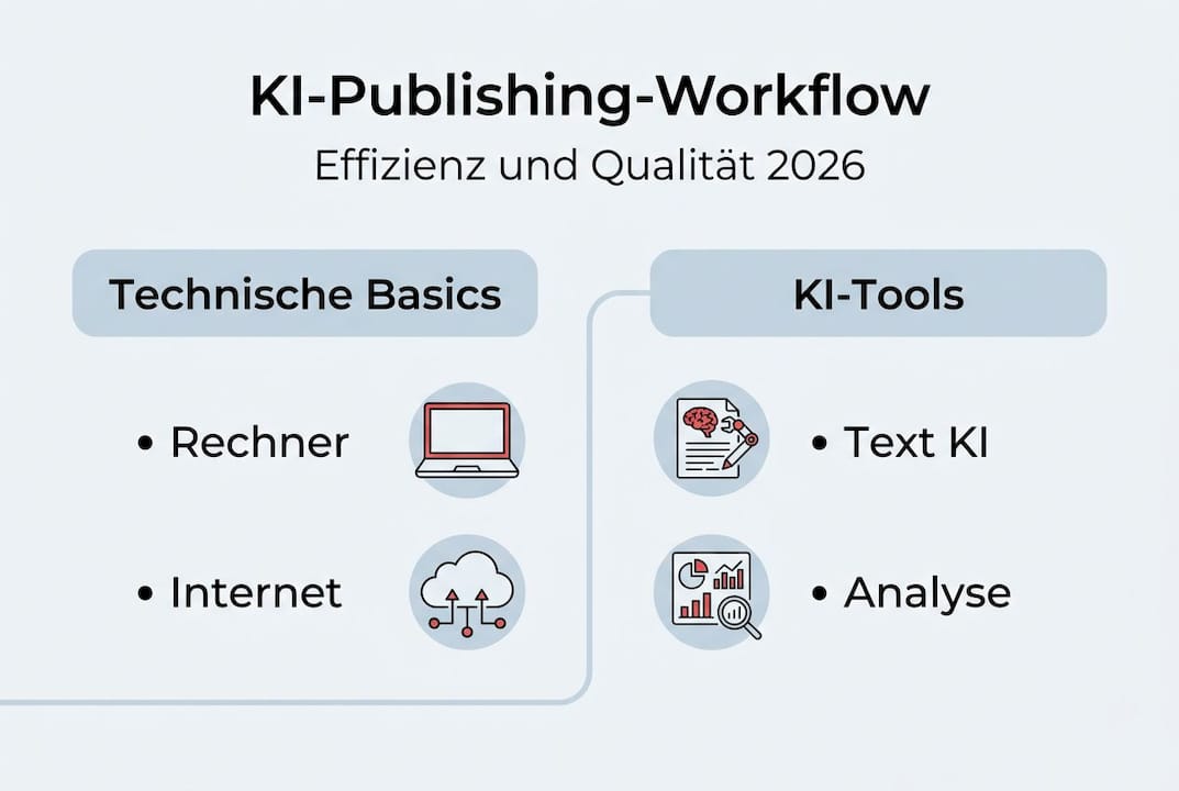 Infografik: Überblick zum KI-basierten Publishing-Prozess