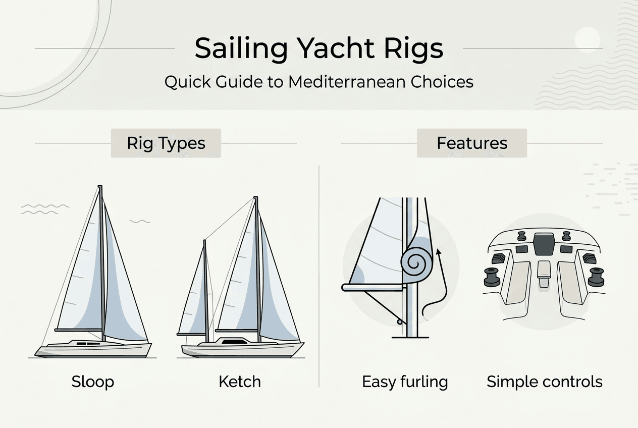 Infographic about sailing yacht rig types