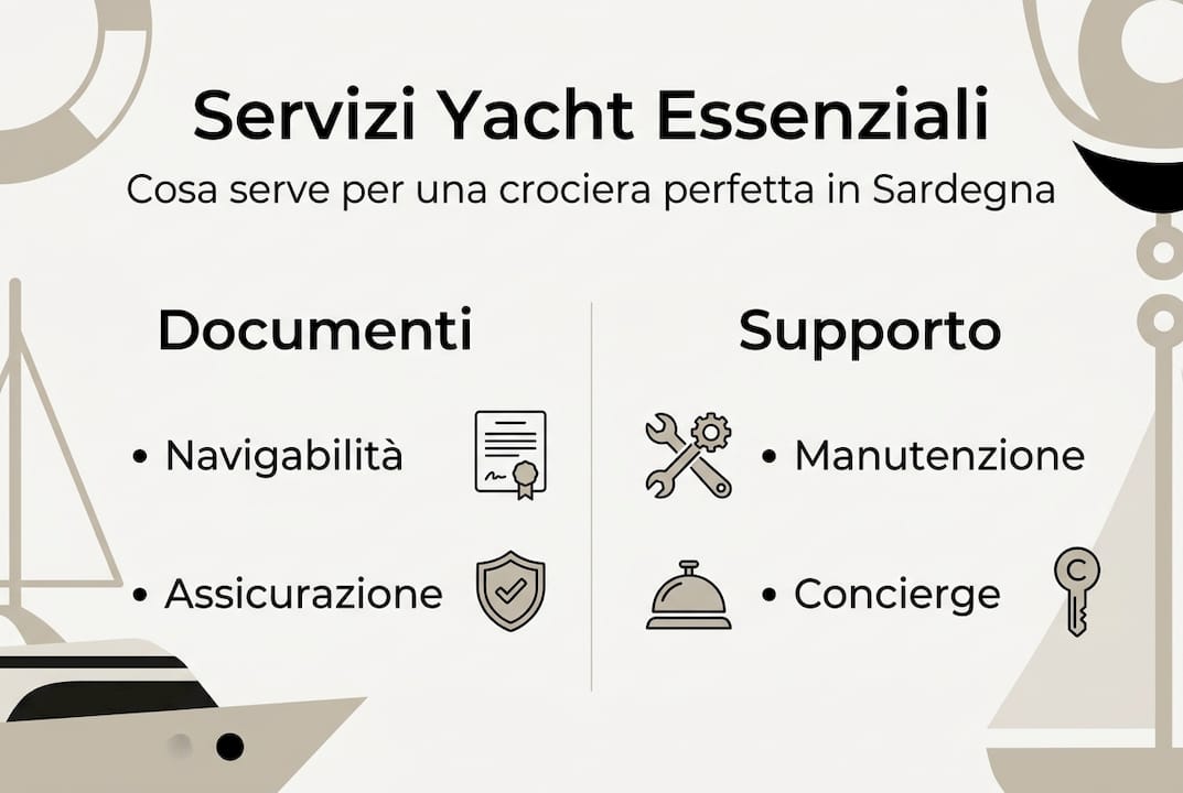 Panoramica dei servizi indispensabili per yacht in Sardegna