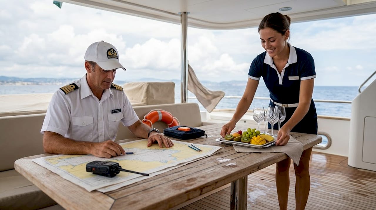 Personale dedicato all’assistenza clienti a bordo di yacht privati