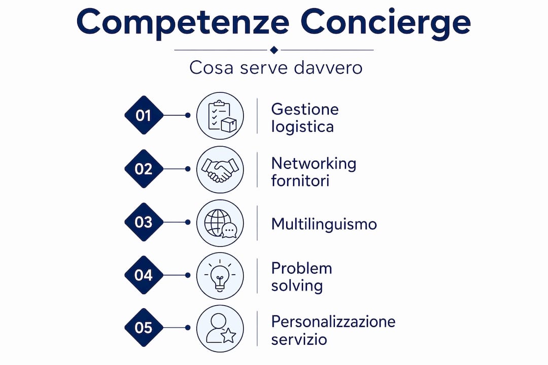 Le competenze fondamentali di un concierge di yacht: un’infografica