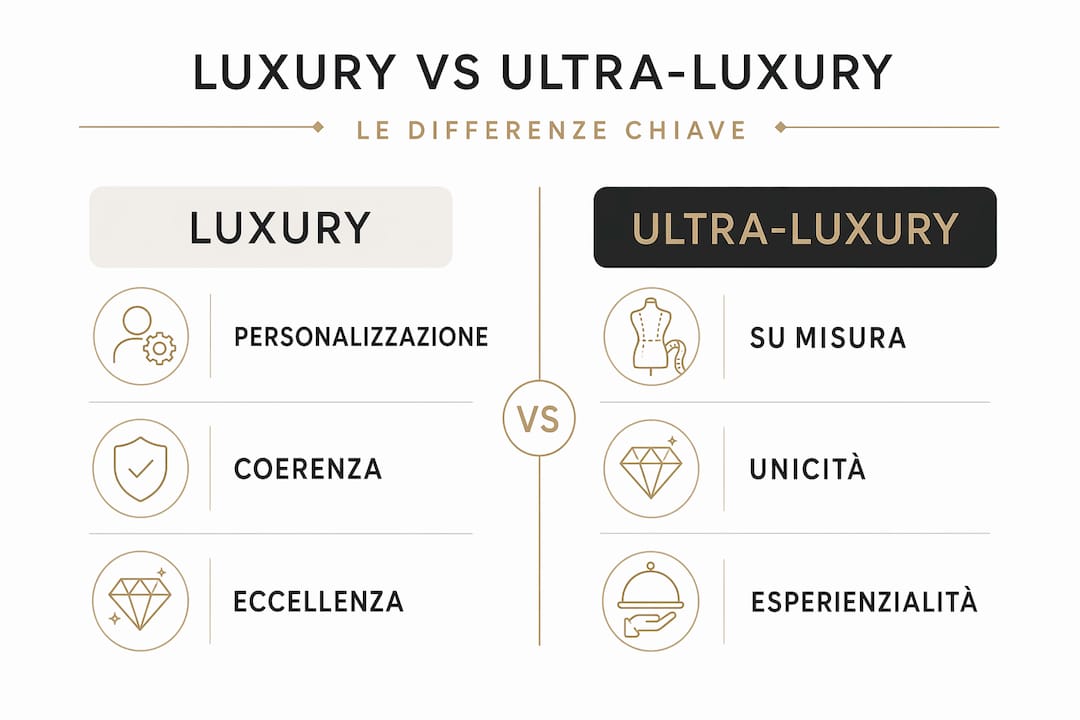 Infografica: differenze tra lusso e ultra-lusso