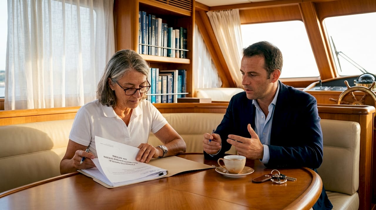Consulenza personalizzata direttamente a bordo per la proprietaria dello yacht