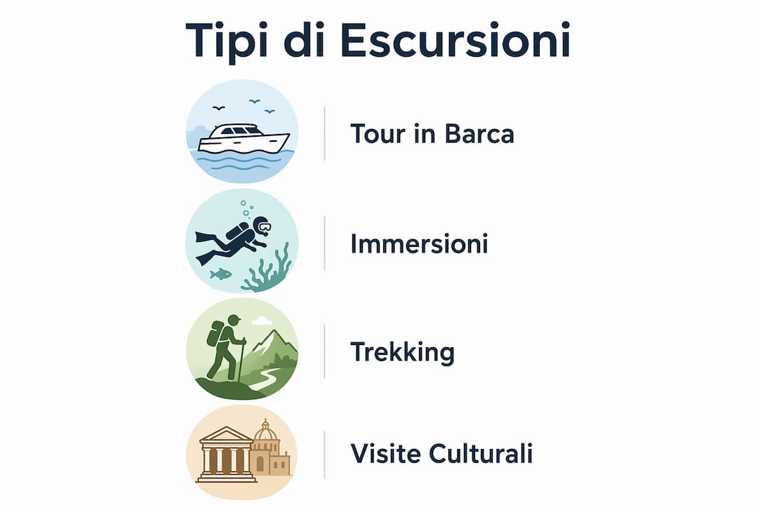 Scopri con un’infografica i principali tipi di escursioni da fare in Costa Smeralda