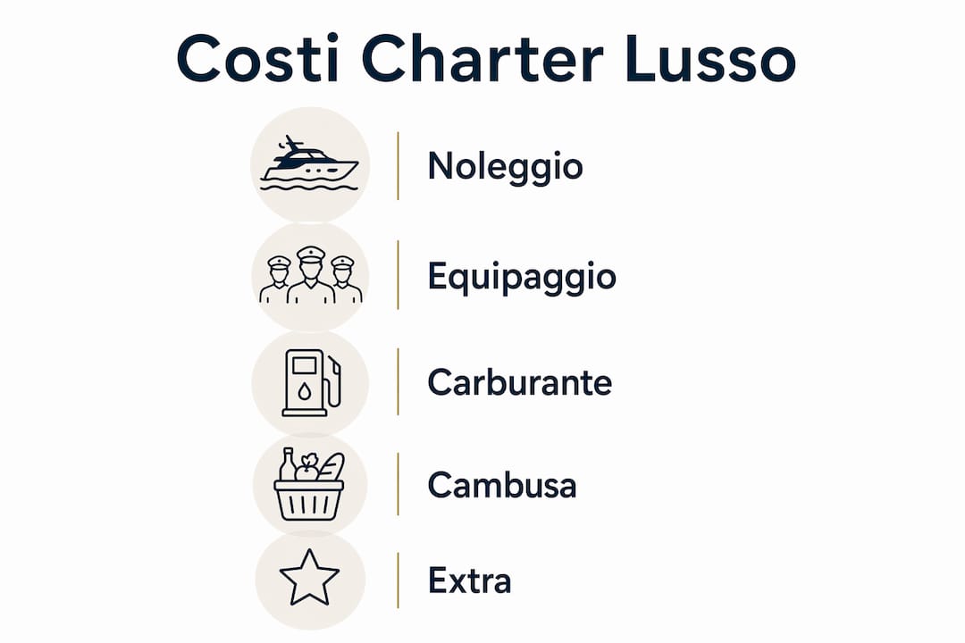 Guida illustrata ai principali costi di un charter in yacht di lusso