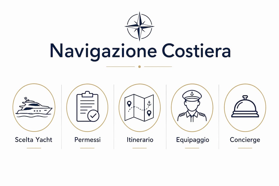 Guida illustrata ai passaggi chiave per una crociera costiera di lusso