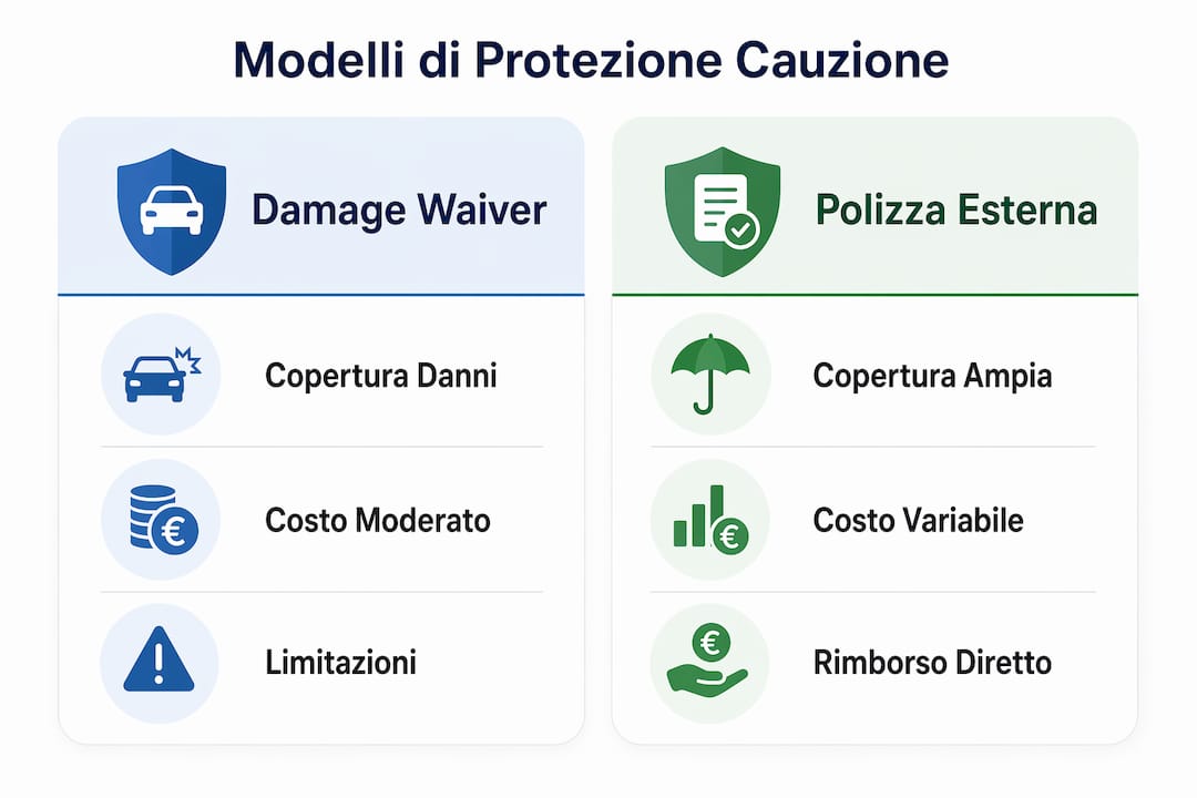 Tabella comparativa delle assicurazioni per la cauzione nel noleggio barche