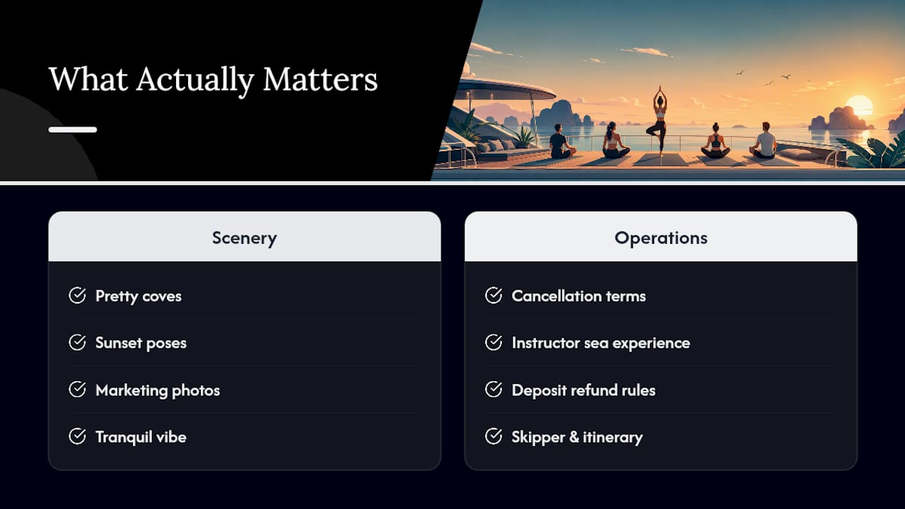The Part Most Guides Get Wrong About Yoga-Sailing Trips — overview diagram