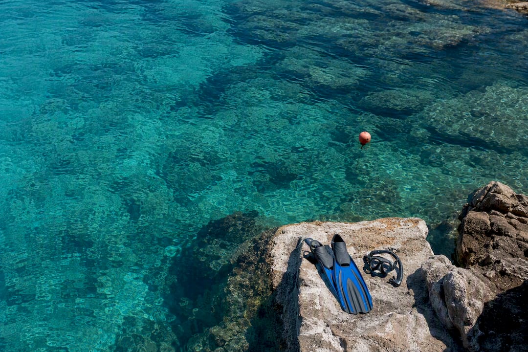 Baia di Tavolara attrezzata per lo snorkeling