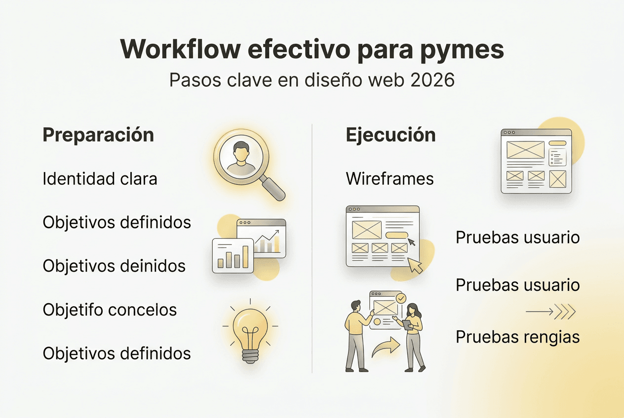 Infografía sobre el proceso de diseño web para pequeñas empresas