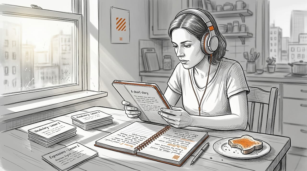 Story-based language learning workflow: 3-5x better results