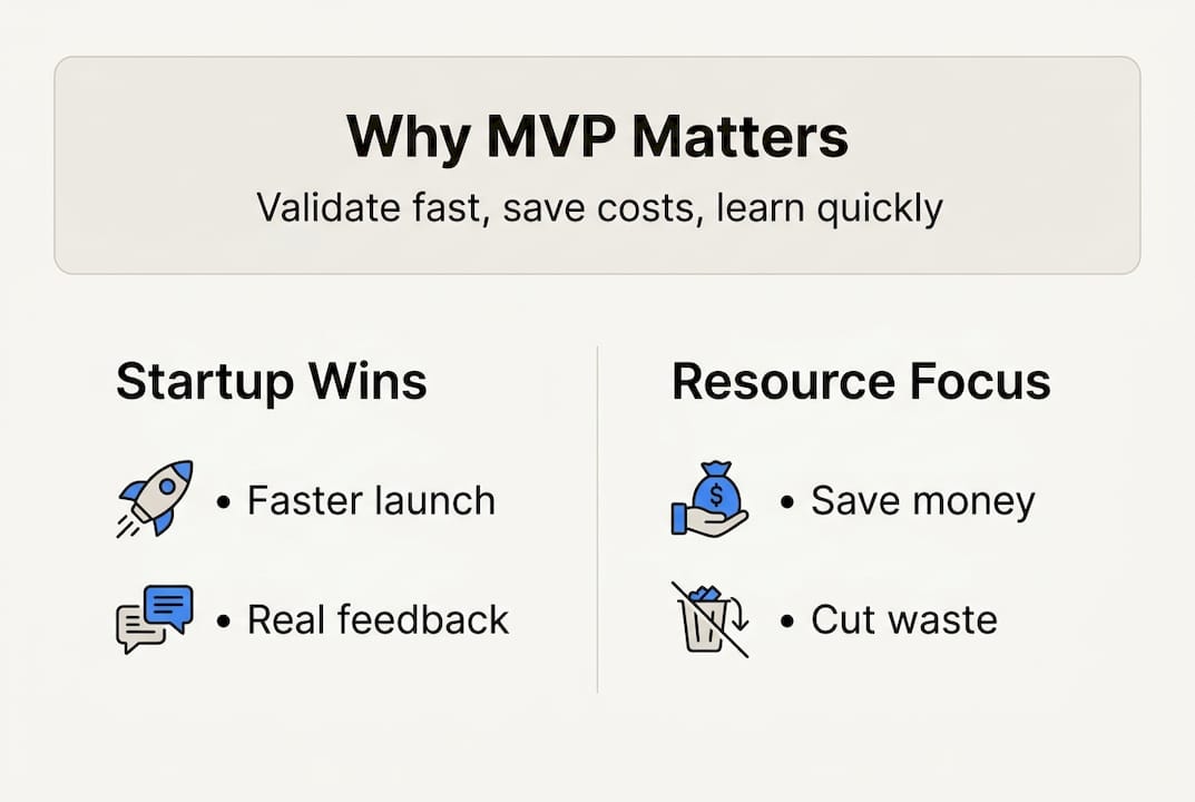 Infographic about MVP benefits for startups