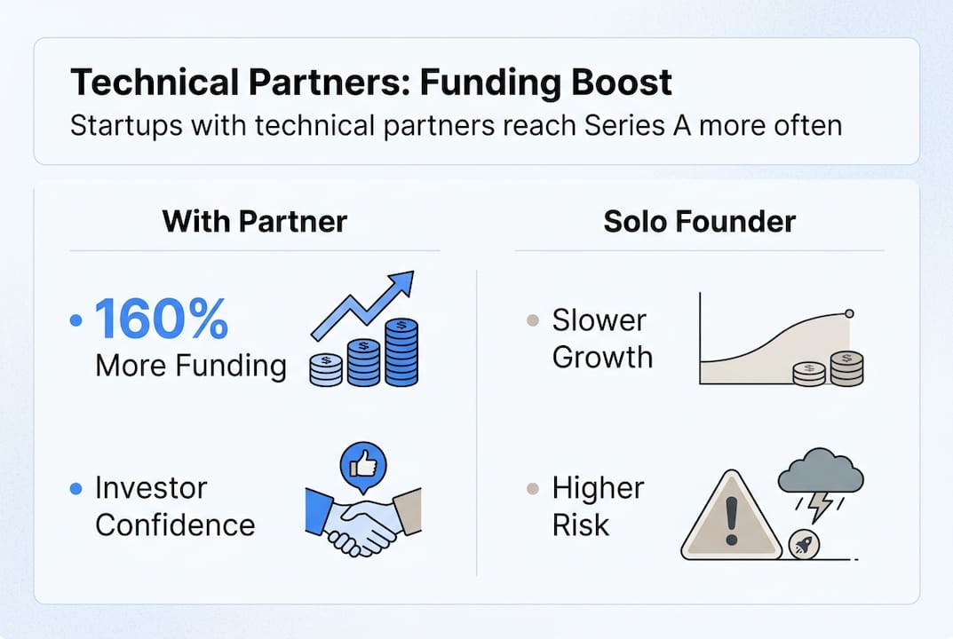 Infographic on technical partners and funding odds