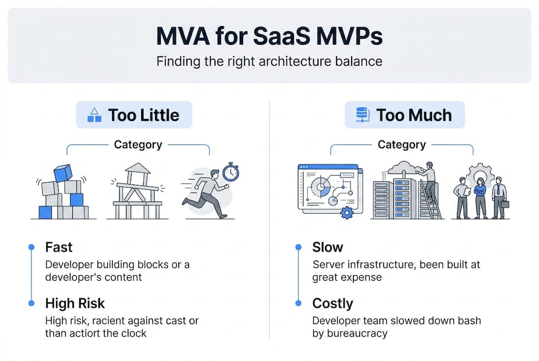 Infographic comparing minimum viable architecture