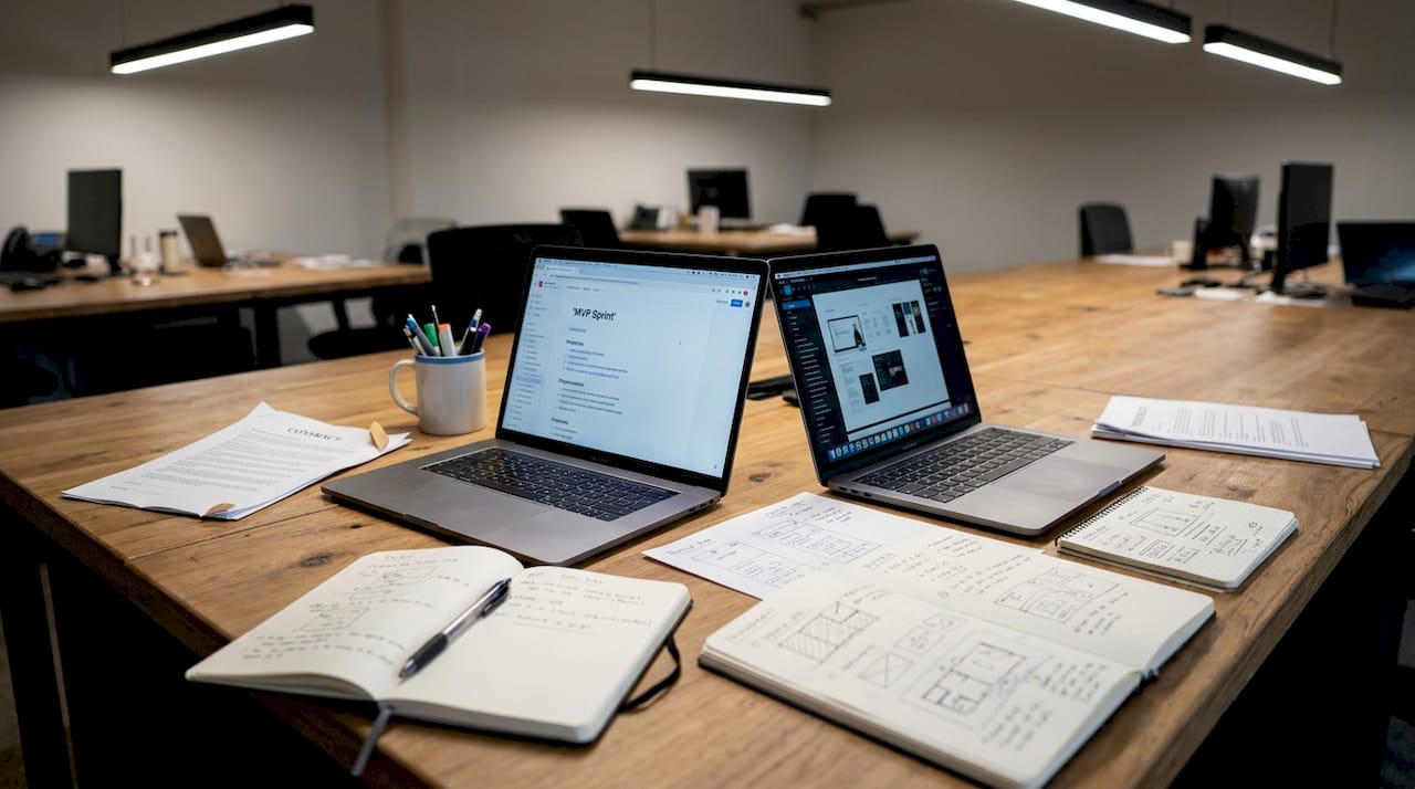 Agency team planning SaaS MVP sprint