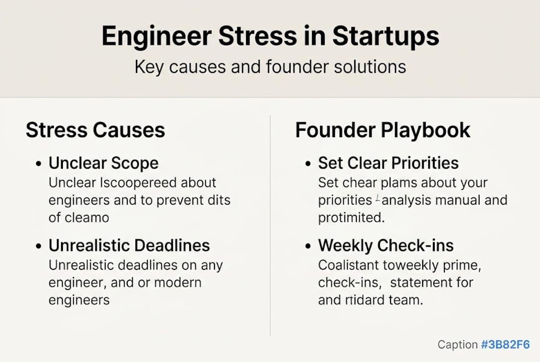Infographic: stress causes and founder solutions
