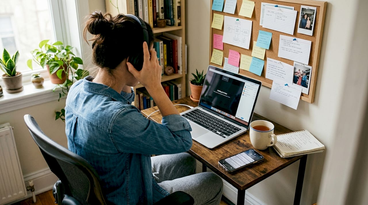 Founder setting up tools for product validation