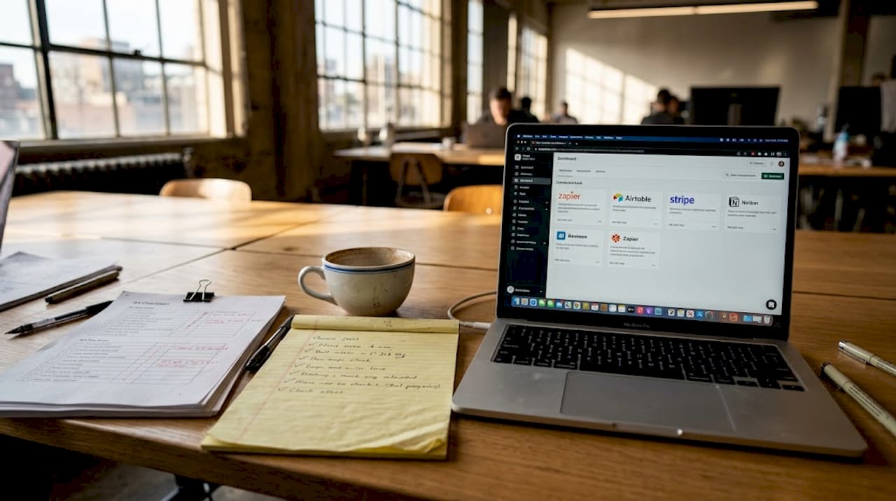 Founder connecting SaaS tools for MVP