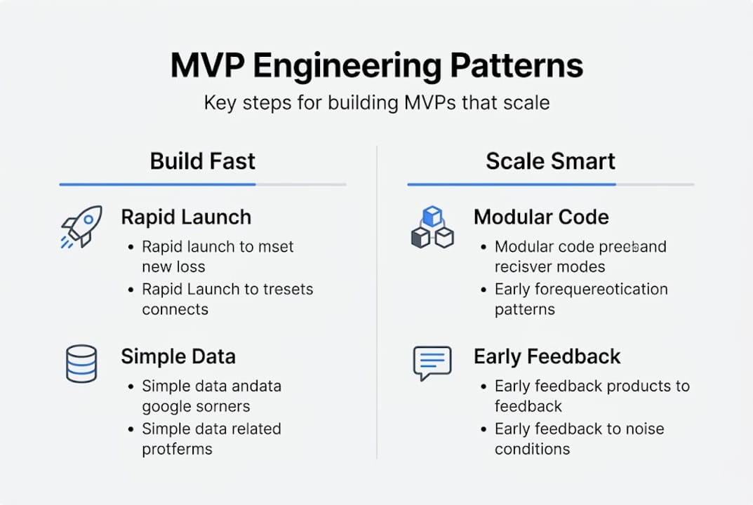 Infographic showing MVP engineering strategies