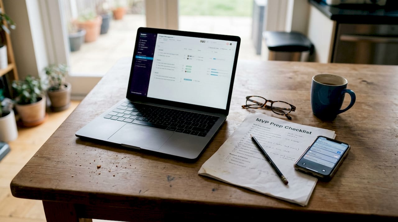 Founder using checklist for MVP preparation