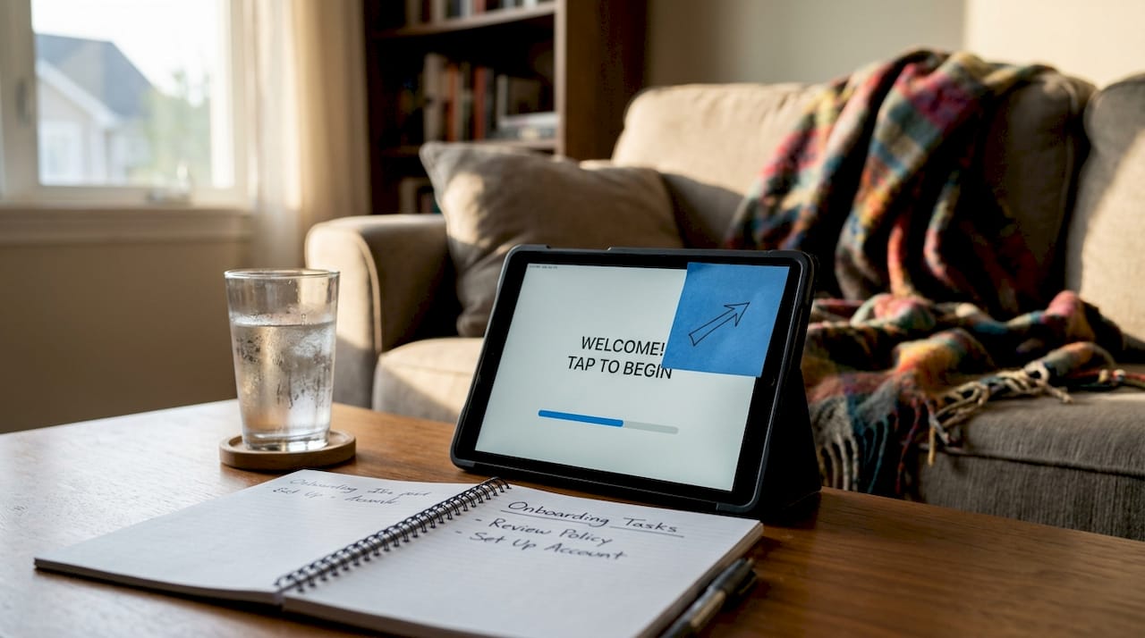 User exploring SaaS app onboarding process