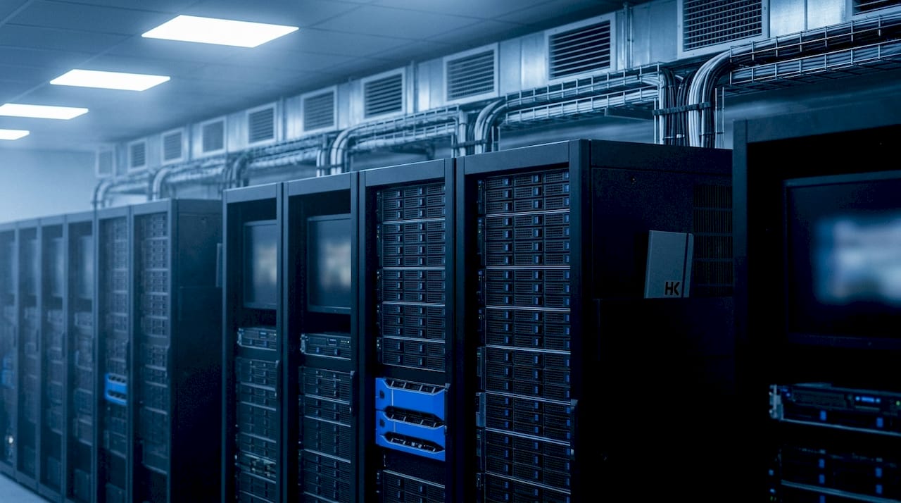 Modular server racks in data center